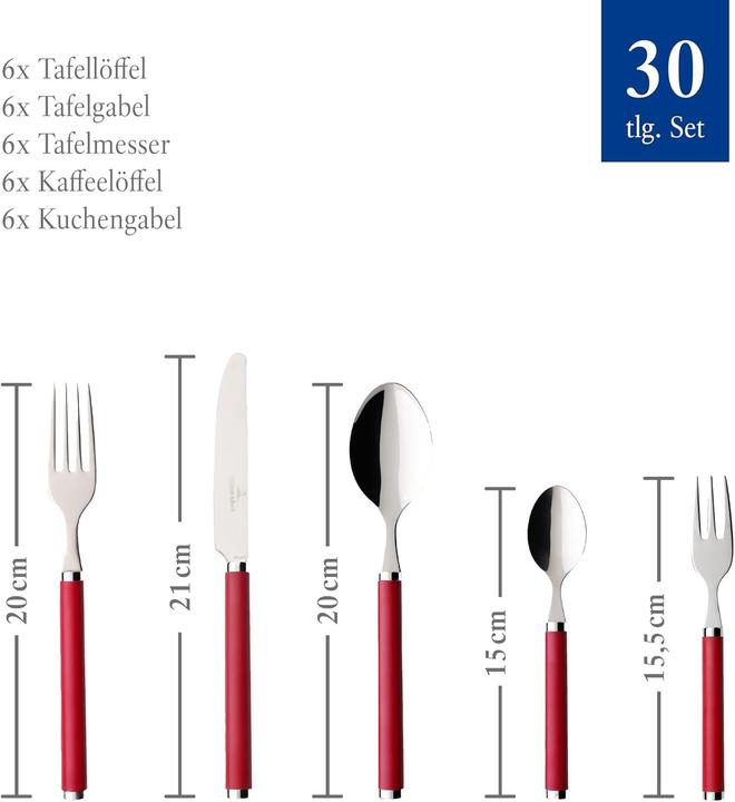 Actual product image Villeroy & Boch Cutlery set 30pcs Play! red roses (30 pcs., Cutlery set)