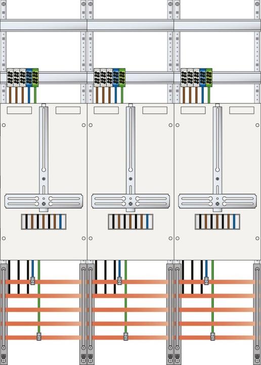 Produktbild ABN Zählerplatz 3Pkt 3Z Z37130 m.Klemmstein 5p 750x1050mm