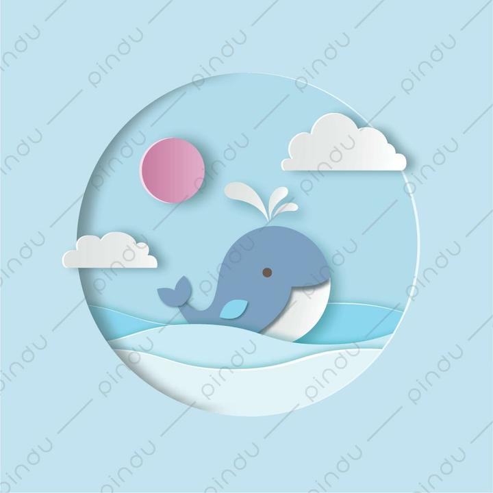 Produktbild Pindu Leinwandbild 3D Wal (30 x 30 cm)