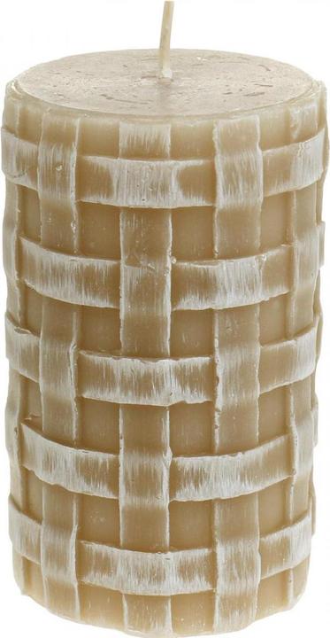Wenzel Premium Stumpenkerzen mit Flechtmuster für stilvolle Ganzjahresdeko (2 Stk.)