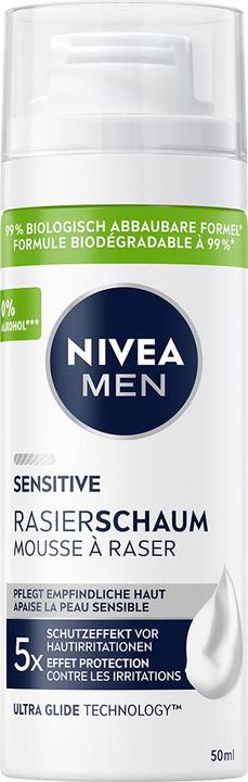 Produktbild NIVEA MEN Sensitive Rasierschaum (50 ml, Rasierschaum)