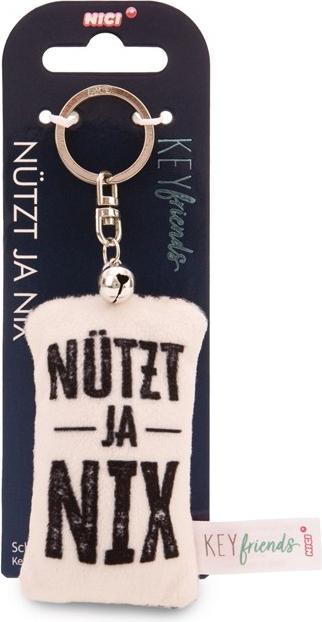 Produktbild Magni NICI Schlüsselanhänger Mini Plüschkissen Nützt ja nix mit Glöckchen 8cm