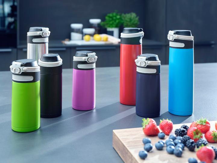 Actual product image Leifheit Borraccia Flip Acciaio Blu 350ml (0.35 l)