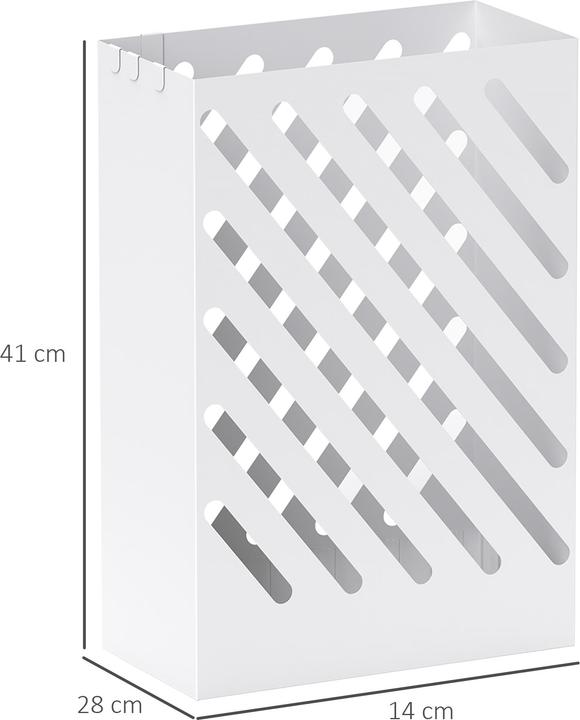 Image du produit Homcom Schirmhalter Stahl Weiss (28 x 14 x 41 cm)