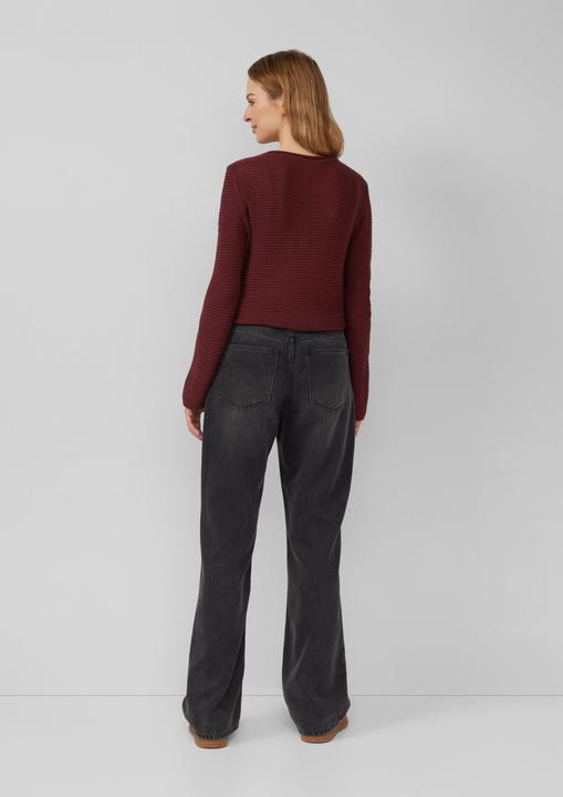 Produktbild s.Oliver Strickpullover Strickpullover im Slim Fit mit Rollkanten (42)