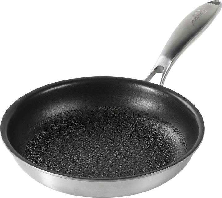 Produktbild Silverstar Edelstahlpfanne 20 cm mit Antihaftbeschichtung für Induktion und Backofen (Bratpfanne, Edelstahl)