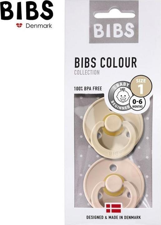 Actual product image Bibs 2-PACK S BLUSH & VANILLA Smoczek Uspokajający kauczuk Hevea (2x, 0 - 6 Months)