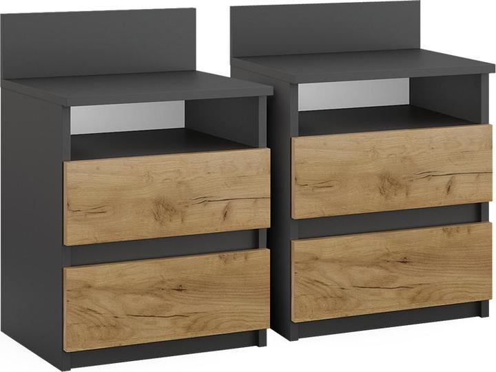 Anthrazit, Goldkraft-Eiche, Weiss