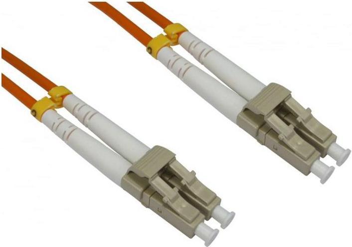 Produktbild RS PRO LC to LC Duplex Multi Mode OM2 Fibre Optic Cable, 3mm, Orange, 10m (10 m)