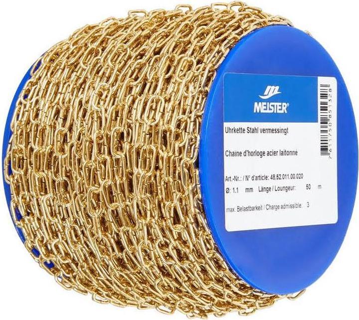 Image du produit Meister Chaîne de montre 1.1mmx50m laitonnée (50 m)