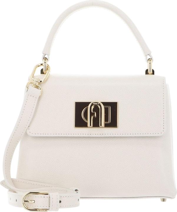 Actual product image Furla 1927 mini top handle in leather color cream
