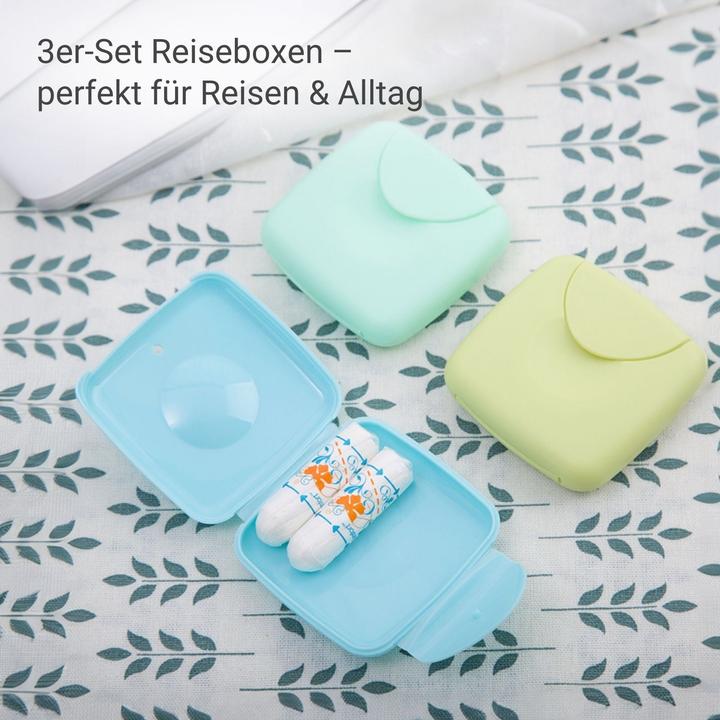 Produktbild Hermex 3er-Set Aufbewahrungsbox für Hygieneartikel Reisedose Pflasterdose Dose (Hygieneprodukt)