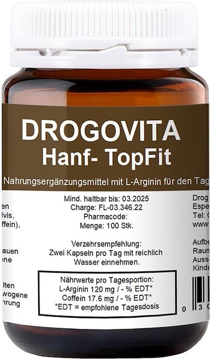 Produktbild Drogovita Hanf TopFit Kaps (100 Stück, Kapseln, 147 g)