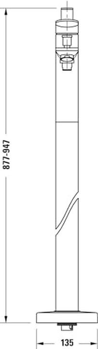 Produktbild Duravit Wave Einhebel-Wannenmischer bodenstehend, Ausladung 225 mm, WA52500000