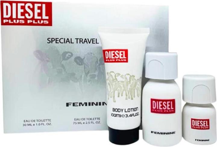 Produktbild Plus-Plus Plus Plus Feminine Set - Eau De Toilette Spray 75ml, Eau De Toilette Spray 30ml, Body Balm 100ml (Parfum Set)