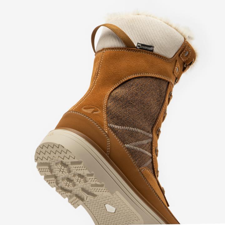 Image du produit Quechua Bottes de randonnée neige chaudes et imperméables femme, NH900 Haute Cuir marron (38)