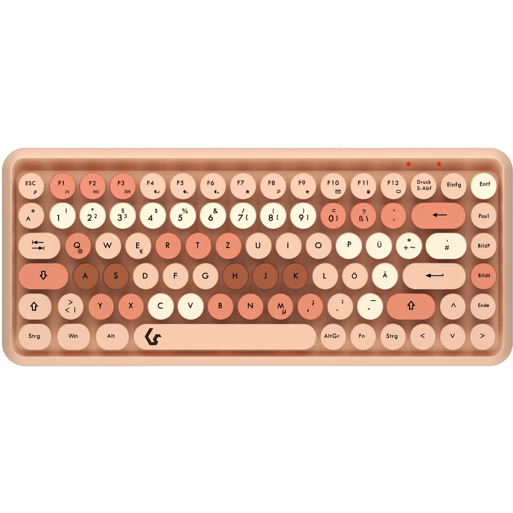 KeySonic KSKM-5200M-RF (DE) (DE, Kabellos), Tastatur, Mehrfarbig