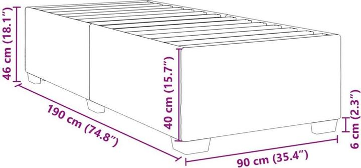 Image du produit vidaXL Bettgestell (90 x 190 cm)