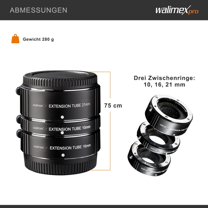Produktbild Walimex Automatik-Zwischenringsatz