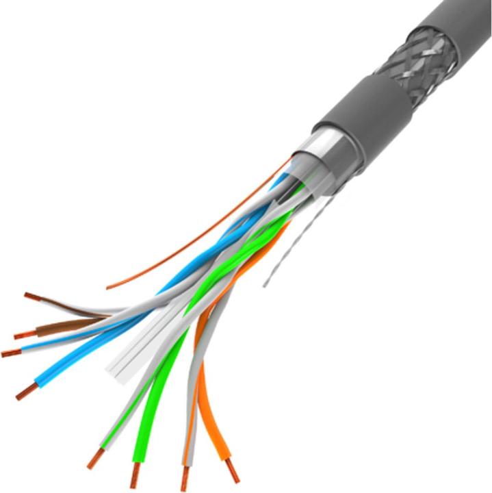 Actual product image Lanberg LCS6-11CU-0305-S SFTP stranded cable CU, cat. 6, 305m, pilka (S/FTP, CAT6, 305 m)