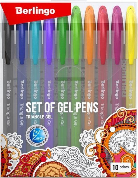 Image du produit Berlingo Jeu de stylos gel, couleur, 10pcs, 0.5mm, Triangle gel (10 x)
