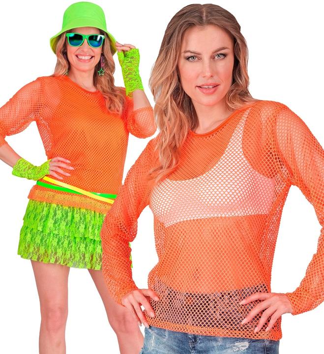 Immagine prodotto Widmann Camicia a rete arancione neon a maniche lunghe (M, S)