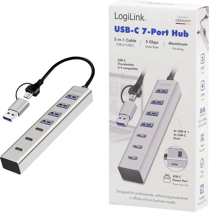 Actual product image LogiLink Prüfen (USB-A, USB-C, 7 ports)