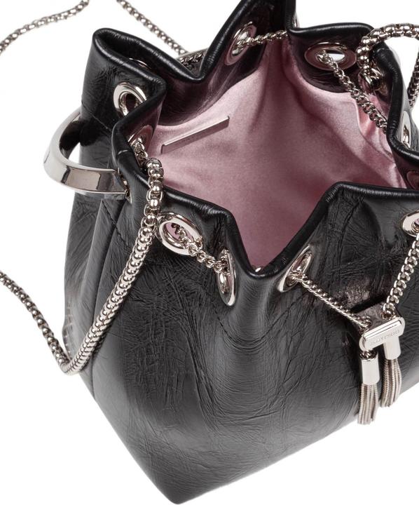 Actual product image Jimmy Choo bon bon tzz patent leather bag color black