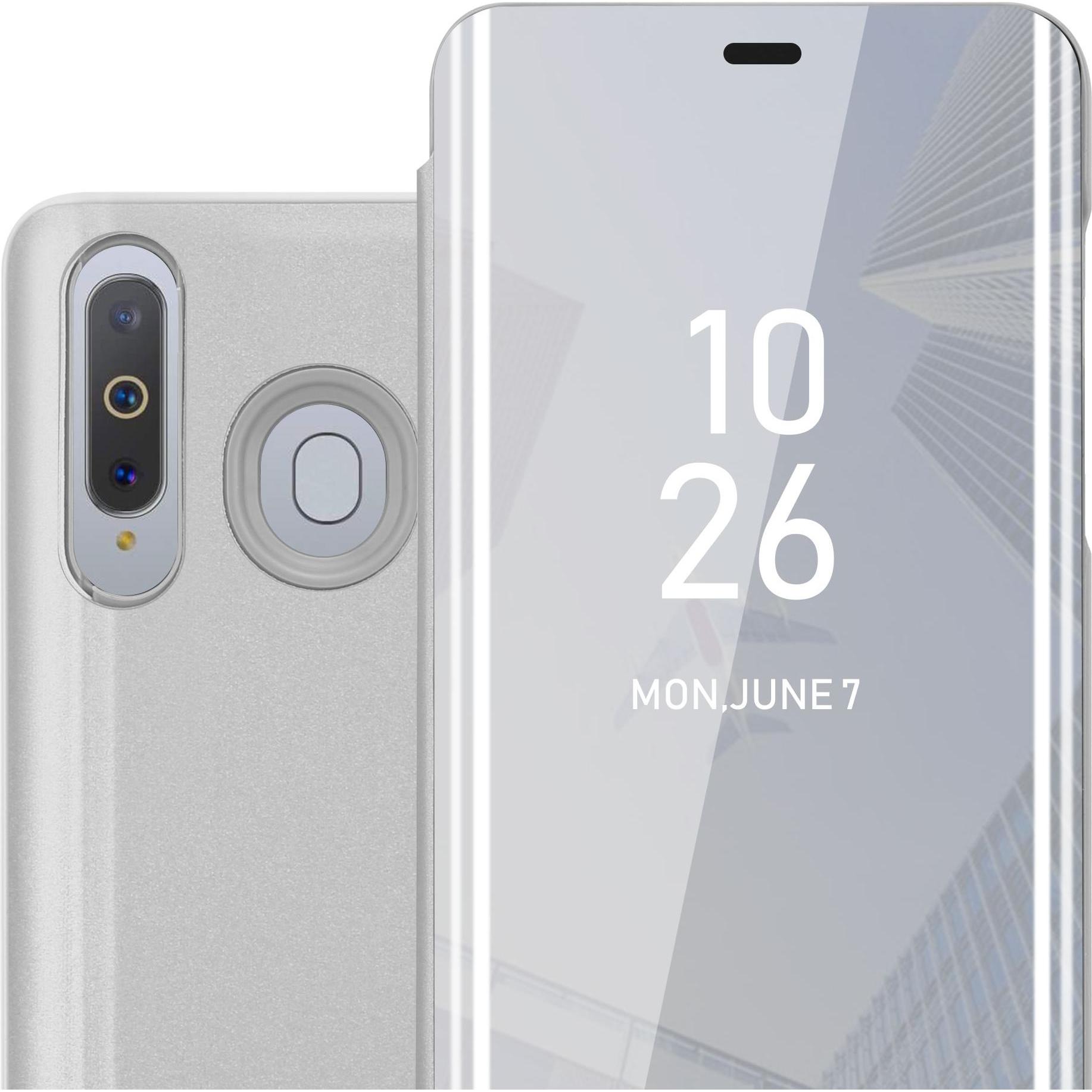 Thumbnail - Cadorabo Book Smart View Spiegel Cover (Samsung Galaxy A8s), Smartphone Hülle, Silber