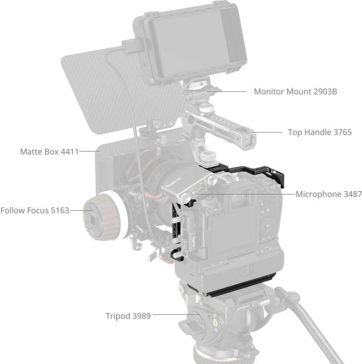 Actual product image SmallRig Cage for Canon EOS R5 Mark II with Cooling Fan CF-R20EP 5092 (Cage)