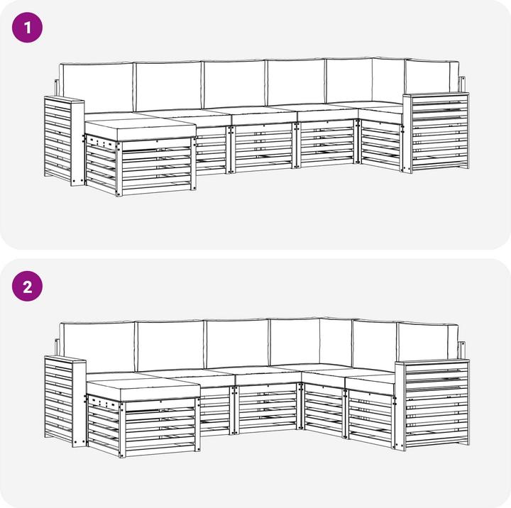 Produktbild vidaXL Outdoor-Sofa