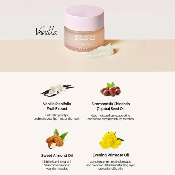 Immagine prodotto Klavuu Trattamento Nutriente Labbra Impacco Dormente Vaniglia (Stick per la cura delle labbra, 20 ml)