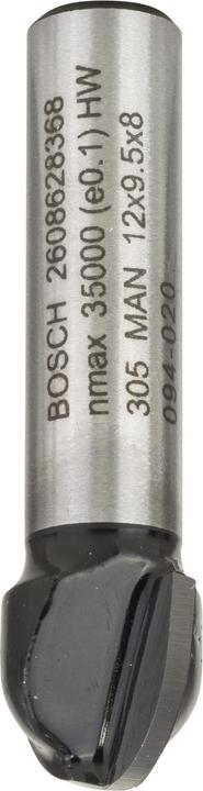 Produktbild Bosch Professional Zubehör Hohlkehlfräser, 8 mm, R1 6 mm, D 12 mm, L 9,2 mm, G 40 mm