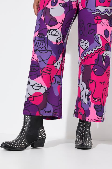 Produktbild Angel of Style Hose, gerades Bein, Gesichter-Muster, Elastikbund (44)
