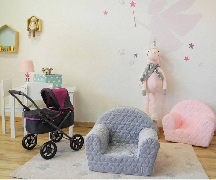 Immagine prodotto Knorrtoys Poltrona per bambini - "Cosy geo grey (Poltrona per bambini)
