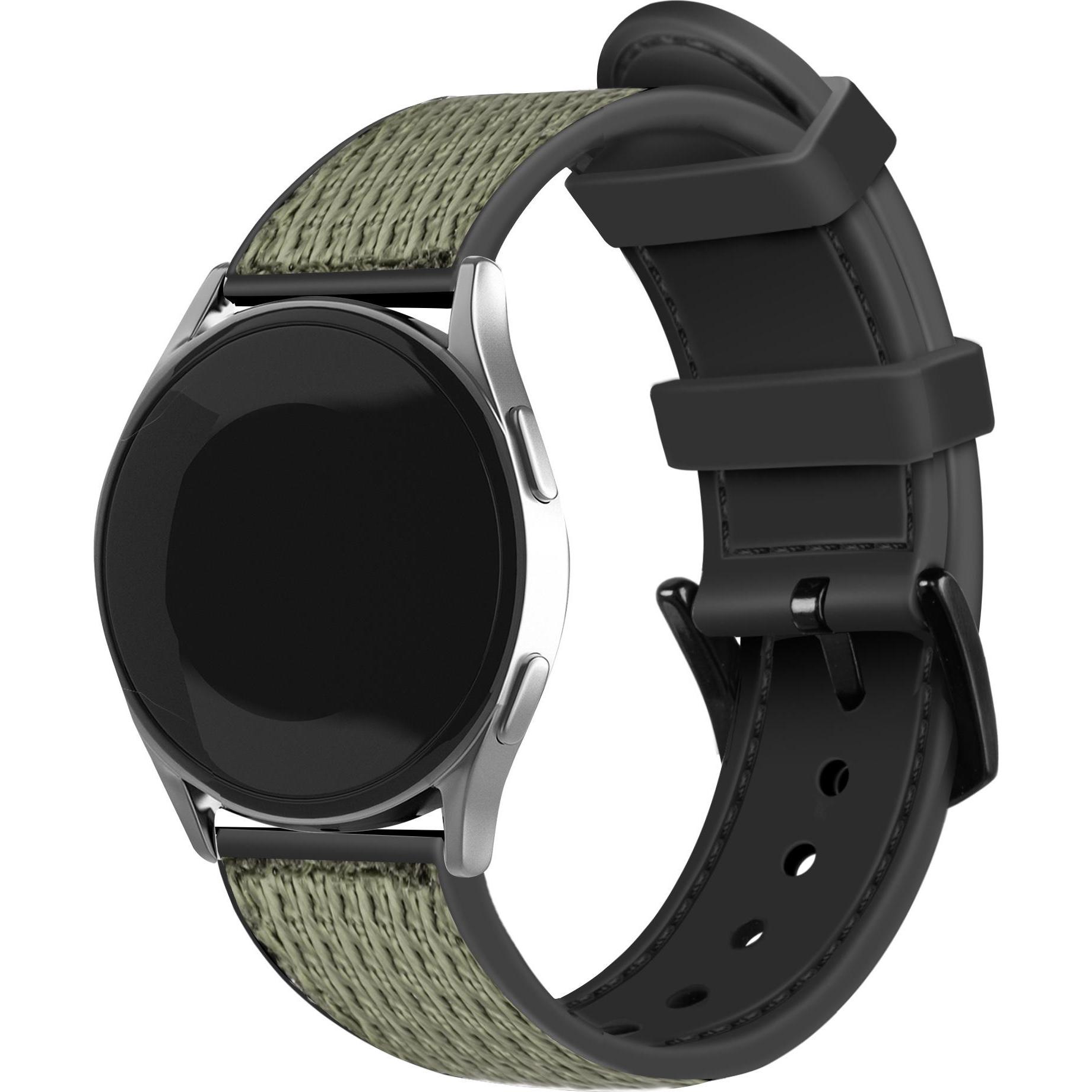Thumbnail - Strap-it Armband (Silikon, Nylon), Uhrenarmband, Grün