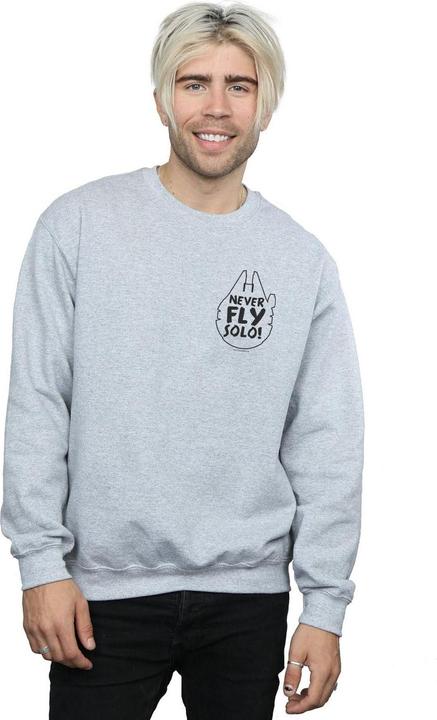 Actual product image Star Wars Mens Never Fly Solo Sweatshirt (M)