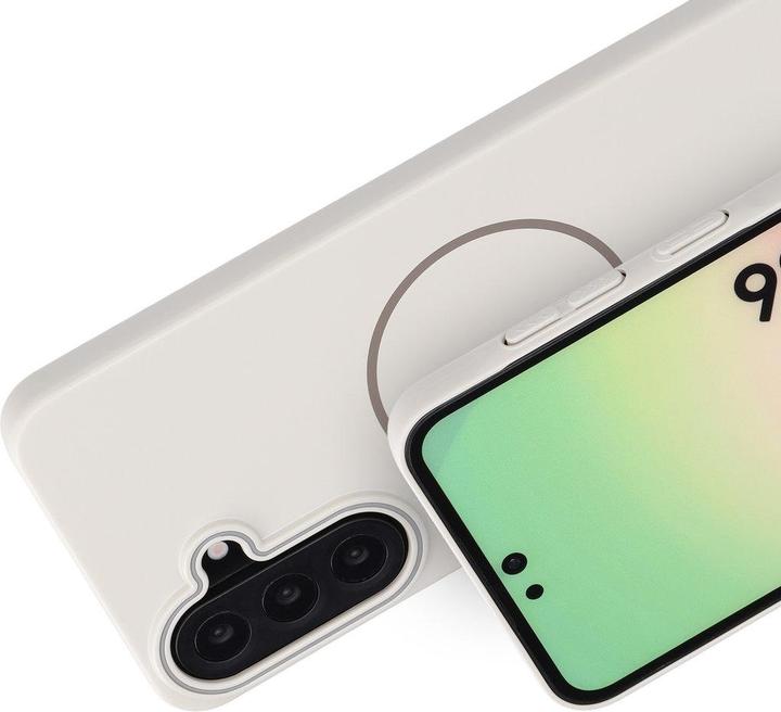 Actual product image Mobiparts Slim Line Case Samsung Galaxy A56 (MagSafe Compatible) Off White (Samsung Galaxy A56)
