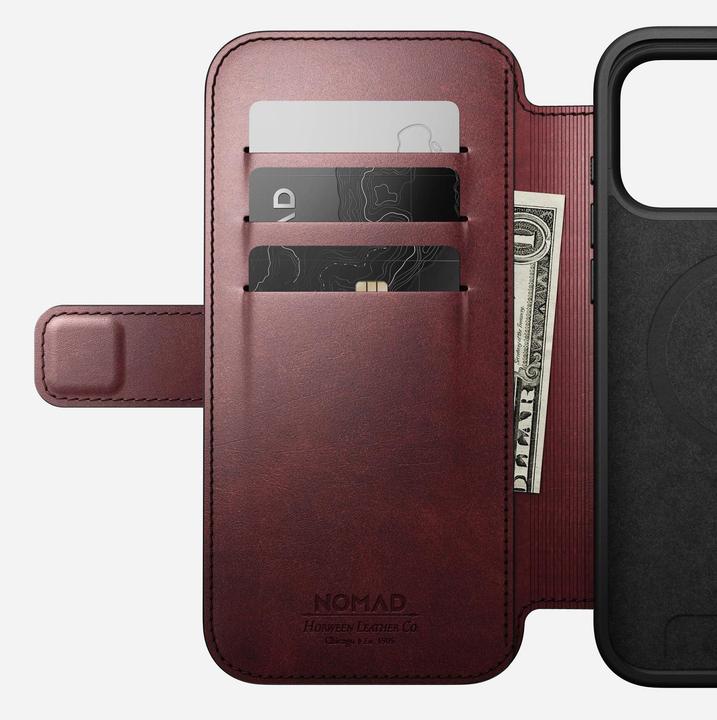 Productafbeelding Nomad Modern Leather Folio - Lederhülle für iPhone Max, Horween-Leder (Apple iPhone 17 Pro Max)