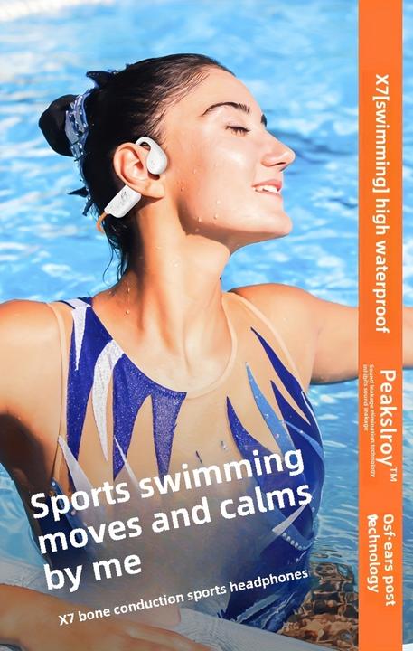 Produktbild PhoneLook Bluetooth 5.4 Wasserdichte kabellose Knochenleitungs-Kopfhörer für Sport und Schwimmen mit 32 GB int (Kabellos)