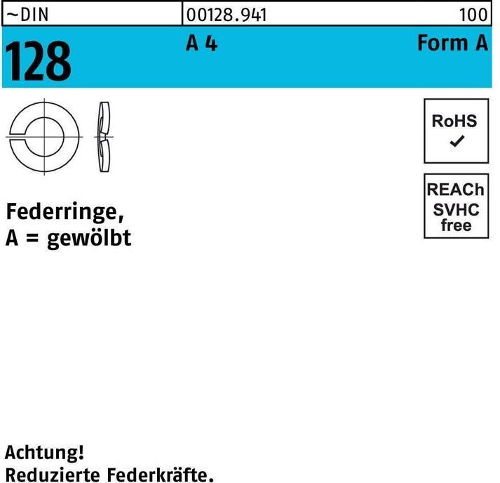 Actual product image Spring washer DIN 128 A 6 A 4