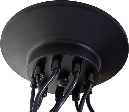 Actual product image Swisshandel24 Pendant Lamp Hanging Lamp, Industrial Metal Height Adjustable Black - 9x Cage Lamp Sc (E27)