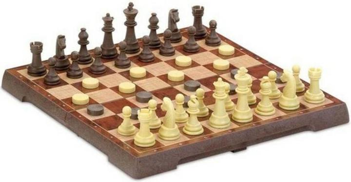 Actual product image Cayro Chess and checkers board 453 disc storage