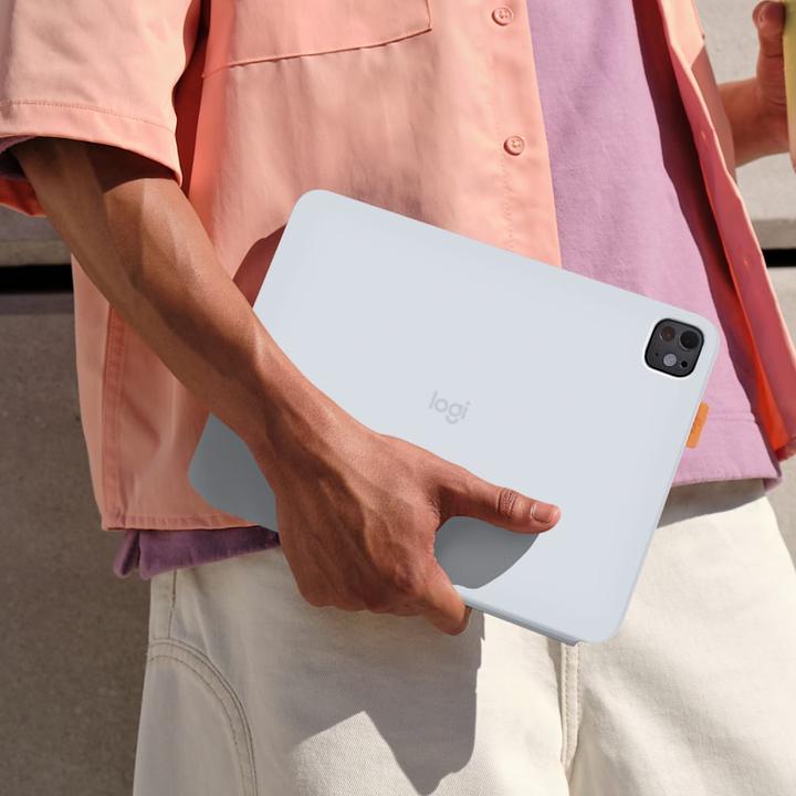 Produktbild Logitech Flip Folio Pale Grey (Schweiz, Apple iPad Air 11 2024, Apple iPad Air 11 2025, Apple iPad Air 2022, Apple iPad Pro 11 2024)