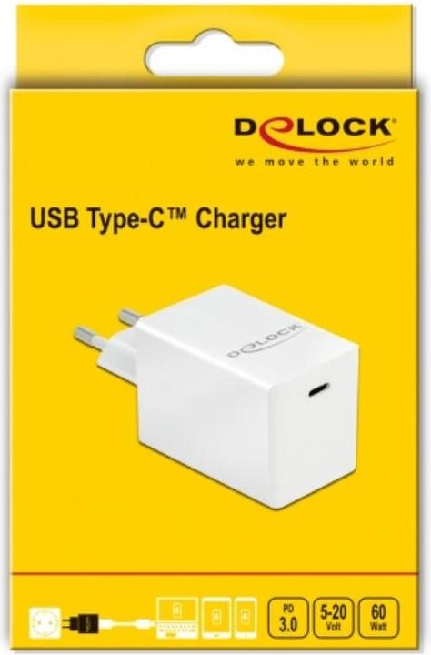 Produktbild Delock USB-Wandladegerät 41447 USB-C PD 3.0, 60 W (60 W)