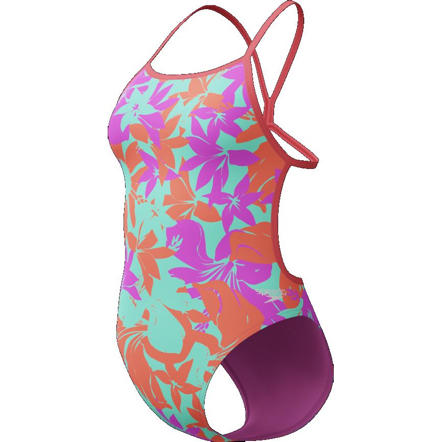 Speedo, Donne, Costume da bagno intero, Allover Digital Vback, Multicolore, (36, 40)