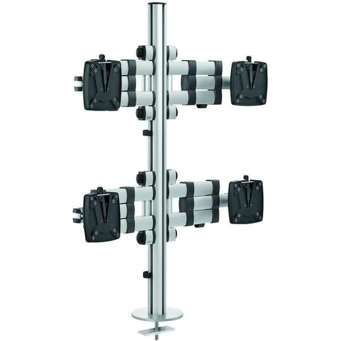 Novus TSS Quattro Monitorarm-Set max. 48kg insg./stufenlos/Tischbef, TV Zubehör, Silber
