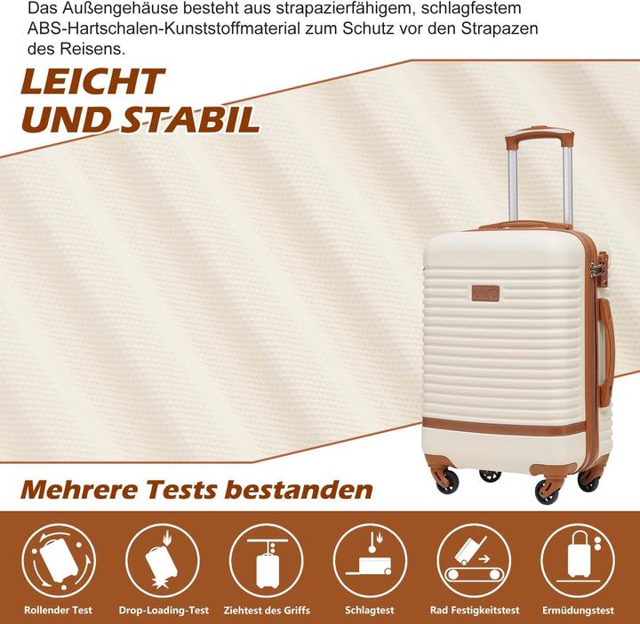 Immagine prodotto Coolife 3-teiliges Handgepäck-Set mit Rucksack und Kulturbeutel (Bagaglio a mano (fino a 50 litri))