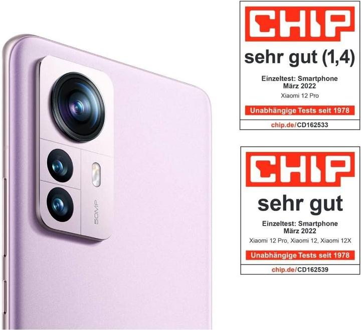 Produktbild Xiaomi Smartphone mit 120 Hz AMOLED, Snapdragon 8 Gen 1, 50 MP Dreifachkamera, 4600 mAh, 120 W HyperCharge (256 GB, Lila, 6.73", 5G)