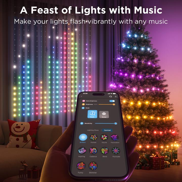 Actual product image Govee Curtain Light (RGBIC, 150 cm, Indoor)